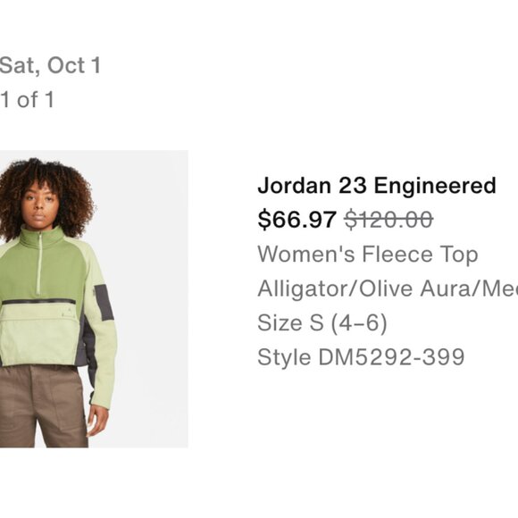 SMALL JORDAN JUMPMAN 23 FLEECE SWEATSHIRT PULLOVER--GREEN GREY - Picture 11 of 14